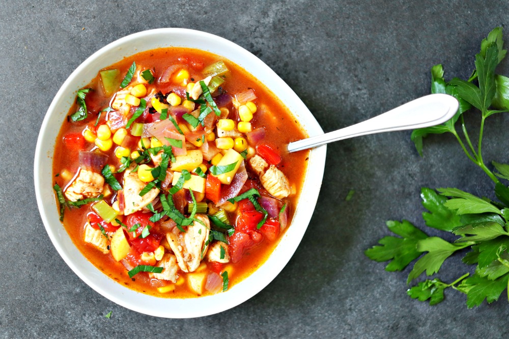 Easy Homemade Cajun Chicken Soup Recipe in the Crockpot