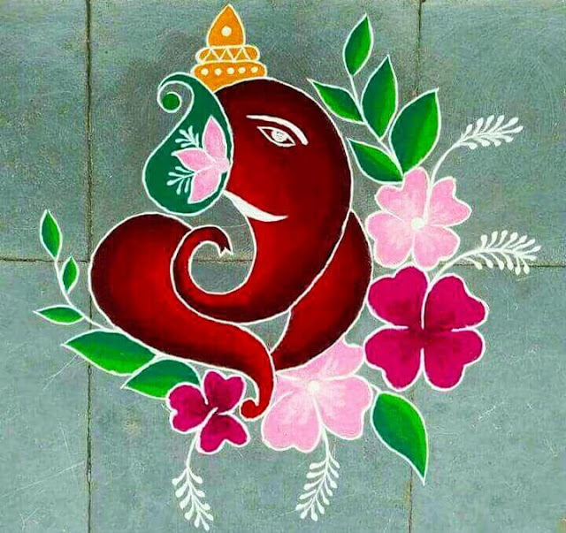 Rangoli Design Images for Ganesh Chaturthi