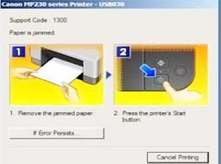 cara memperbaiki canon mp237 error 1300