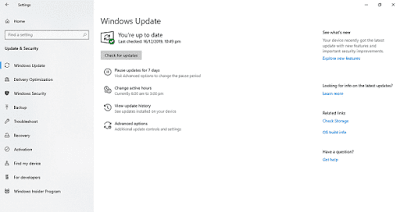 التحقق من التحديثات وتثبيتها في ويندوز 10 التحقق من التحديثات وتثبيتها في ويندوز 10