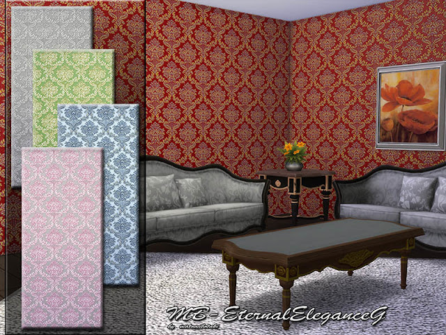 Стены с полосатым рисунком для The Sims 4 со ссылками на скачивание