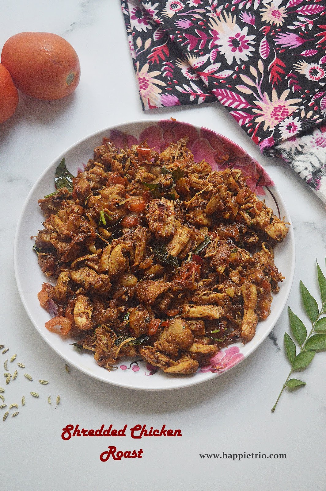 Pichupota Kozhi Masala Recipe| Shredded Chicken Roast Recipe