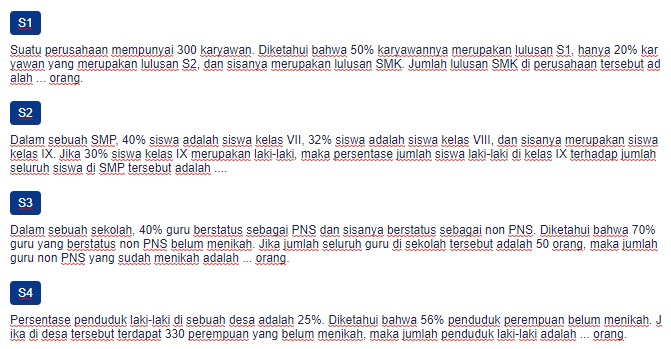 Contoh Soal Persentase Dalam Perbandingan Bertingkat