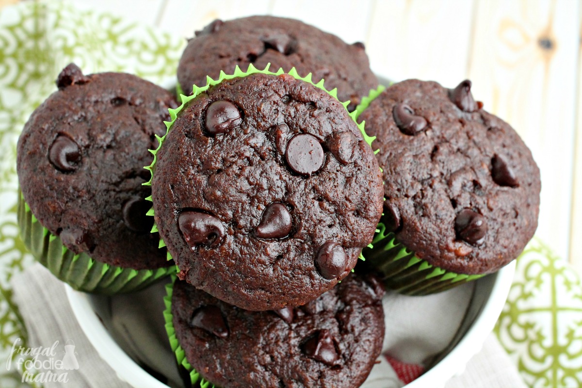Frugal Foodie Mama Chocolate Zucchini Banana Bread Muffins