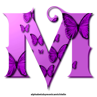 M. Michielin Alphabets: PURPLE BUTTERFLY ALPHABET AGRELOY FONT AND ...