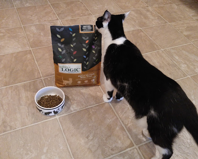 Fiona investigates Nature's Logic dry kibble bag 