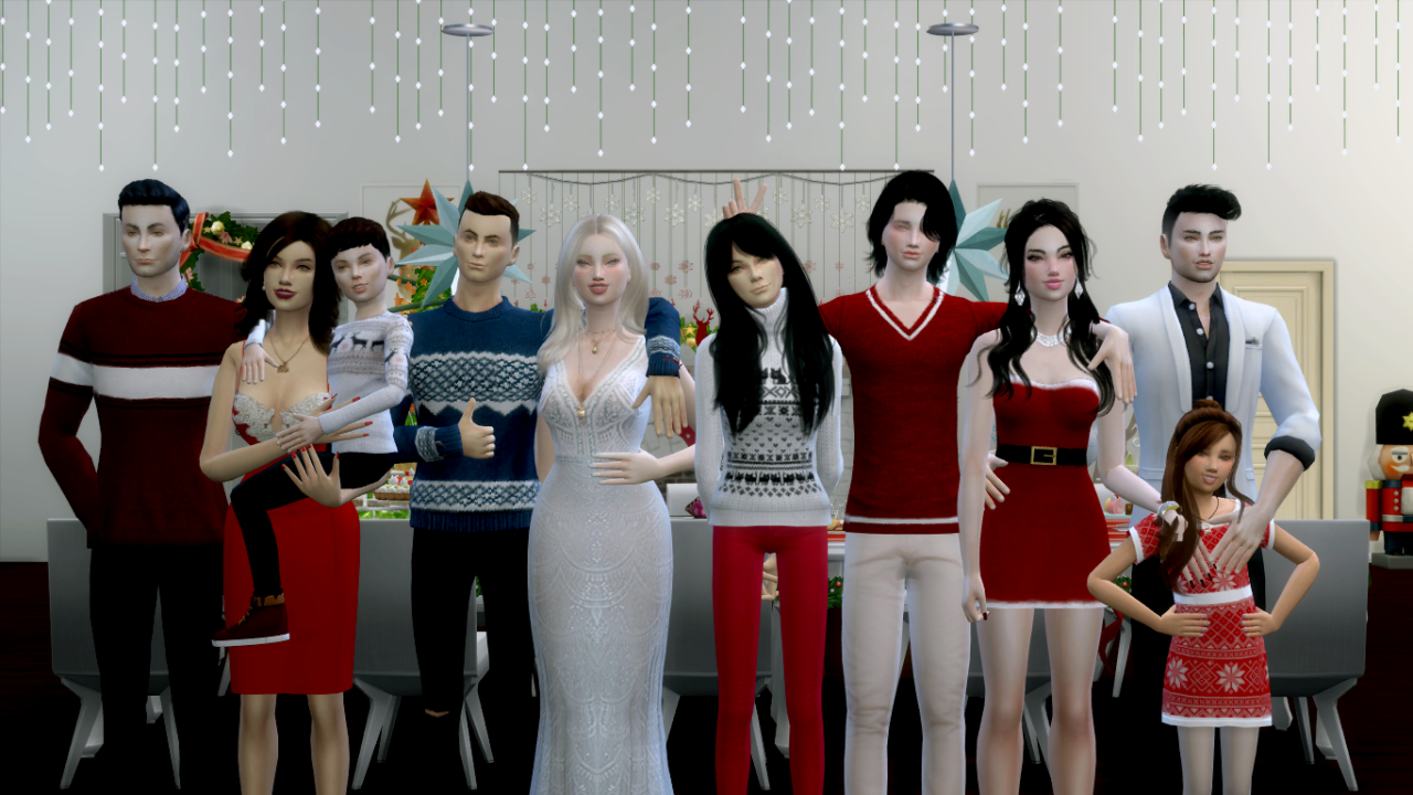 I combined some pose packs and finally managed to fit all of my current  legacy family Sims into one photo : r/Sims4