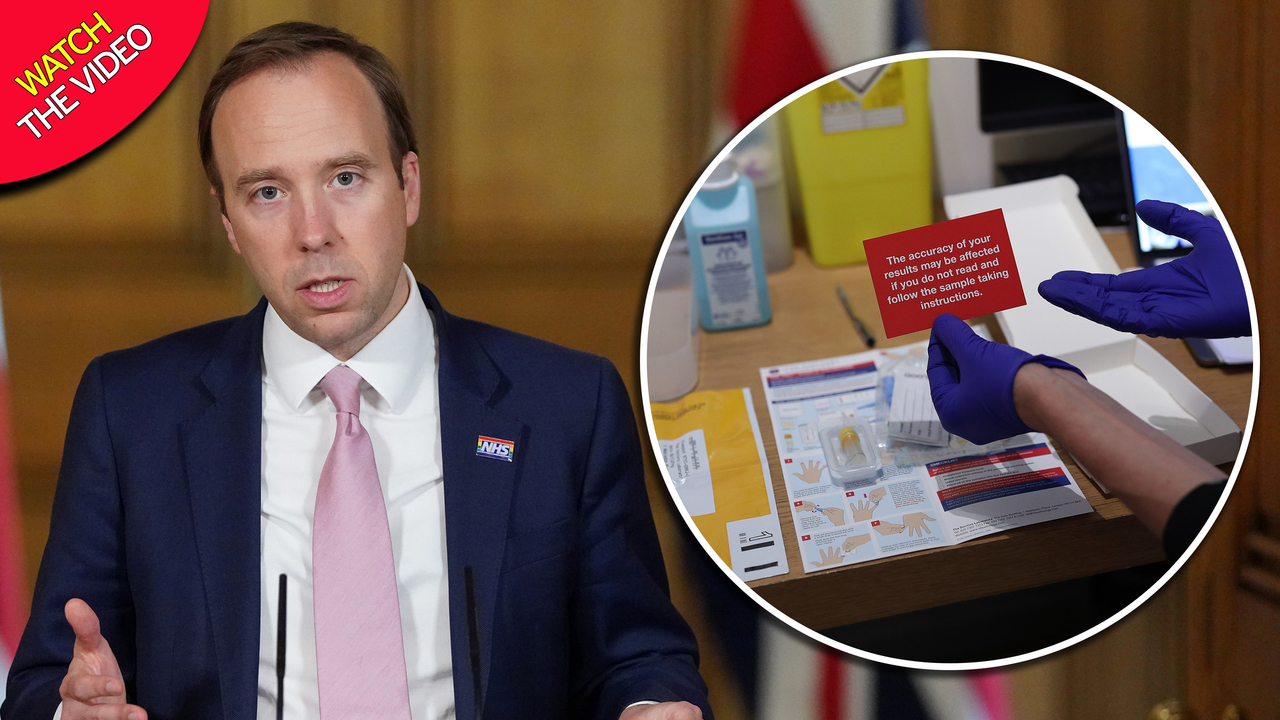 Matt Hancock revealed the result of the government's antibody surveillance testing - and they show 5% or more of the population have them Matt Hancock revealed the result of the government's antibody surveillance testing - and they show 5% or more of the population have them