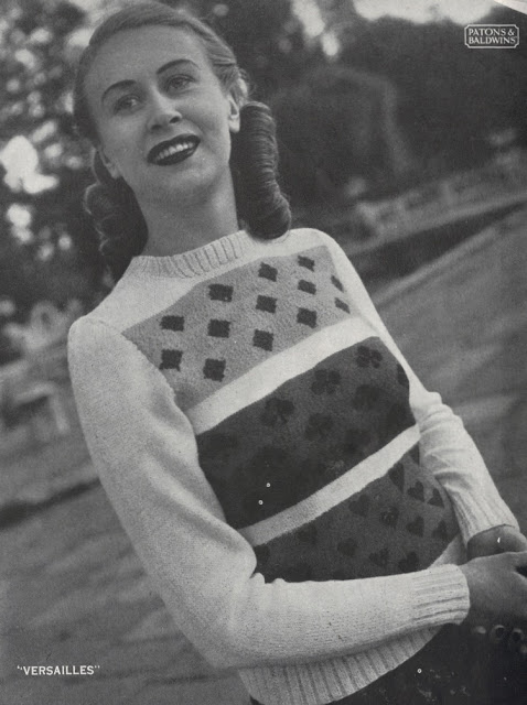 The Vintage Pattern Files: Free 1940s Knitting Pattern - Women's Fair Isle Sweaters Patons No. 262