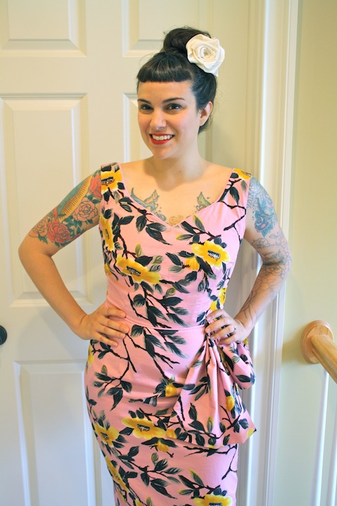 Gertie's New Blog for Better Sewing: Pink Floral Wiggle Dress