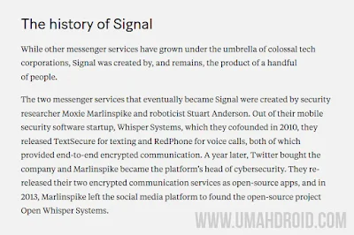 Sejarah Terciptanya Aplikasi Signal