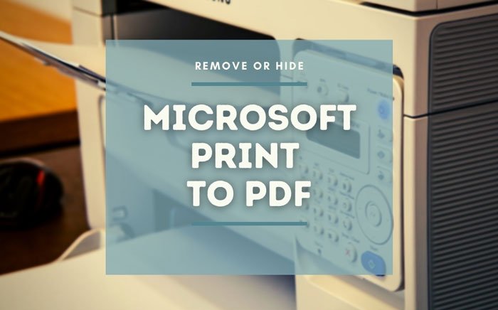 Cómo mostrar u ocultar la impresora Microsoft Print to PDF en Windows 10