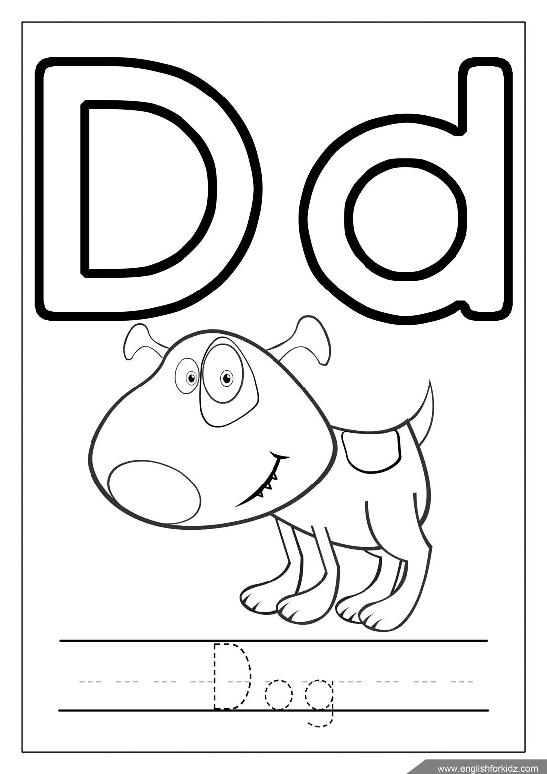 Letter D Coloring Pages Preschool Coloring Pages