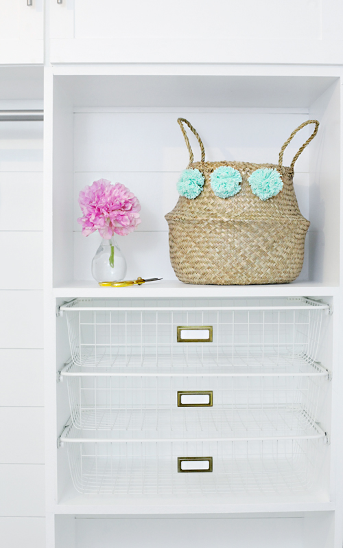 IHeart Organizing DIY Pom Pom Basket (an easy High/Low project!)