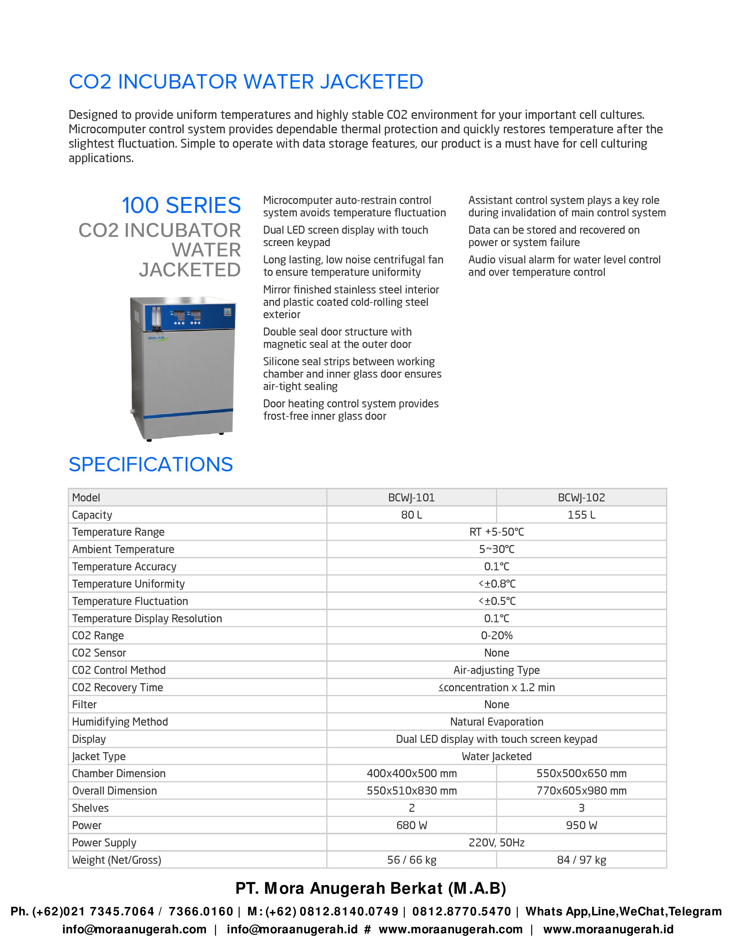 CO2 Incubator Water Jacketed