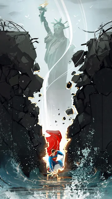 superman fan art wallpaper 1080 x 1920 pixels