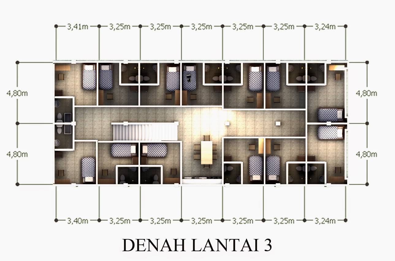 design interior kos mewah 3  lantai di pekanbaru  Desain rumah  minimalis  sederhana  dan Asri