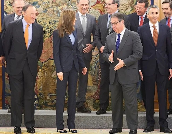 Queen Letizia of Spain greets members and collaborators of the ALMA Association against the Violence of Gender