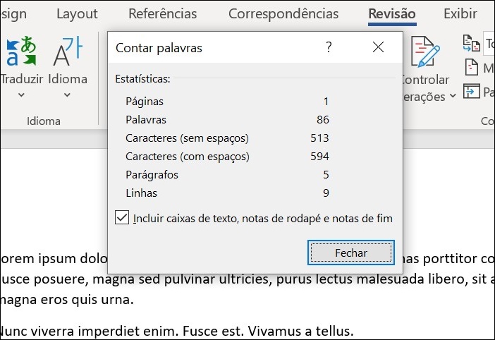 Como usar o contador de caracteres no Word