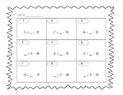 missing number worksheet: NEW 82 MISSING ADDEND WORKSHEETS FOR SECOND GRADE