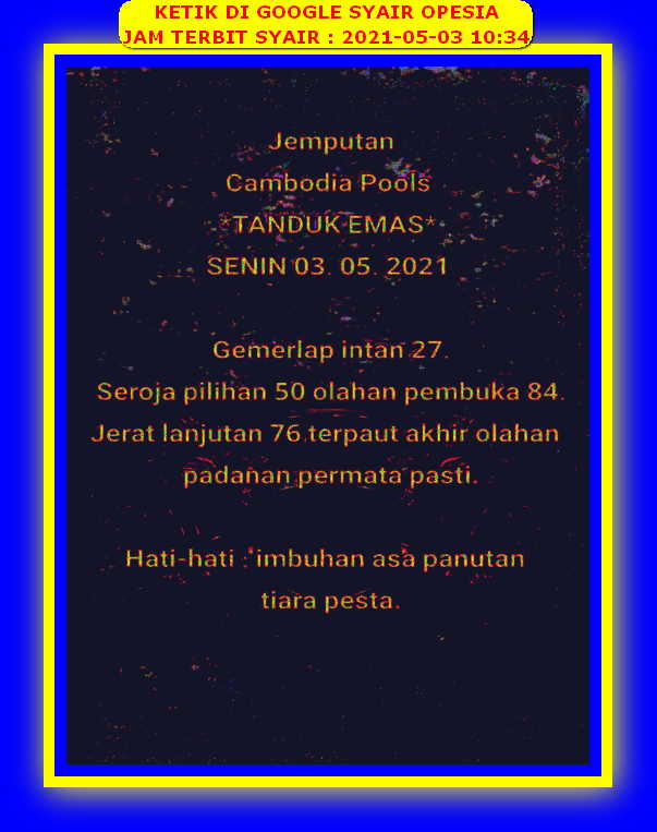 Kode Syair Sydney Selasa 4 Mei 2021 Syair Naga