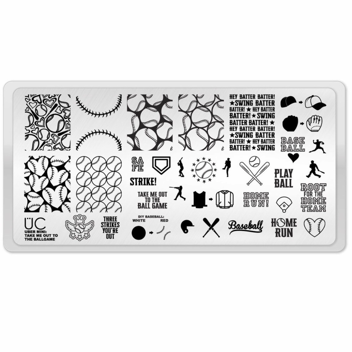 Uberchic Beauty Take Me Out To The Ball Game Mini Stamping Plate - Swatches & Review by Olivia Jade Nails