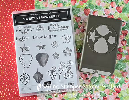 Stampin'Up! Sweet Strawberry Birthday Card by SailijgStamper動画で作り方付き可愛いイチゴのお誕生日カード
