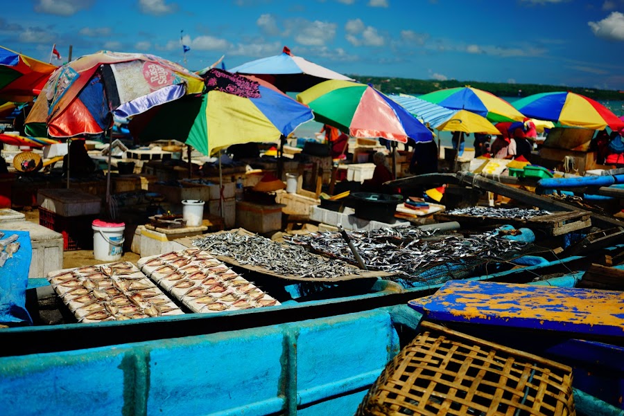 Jimbaran fish market in Bali, Indonesia