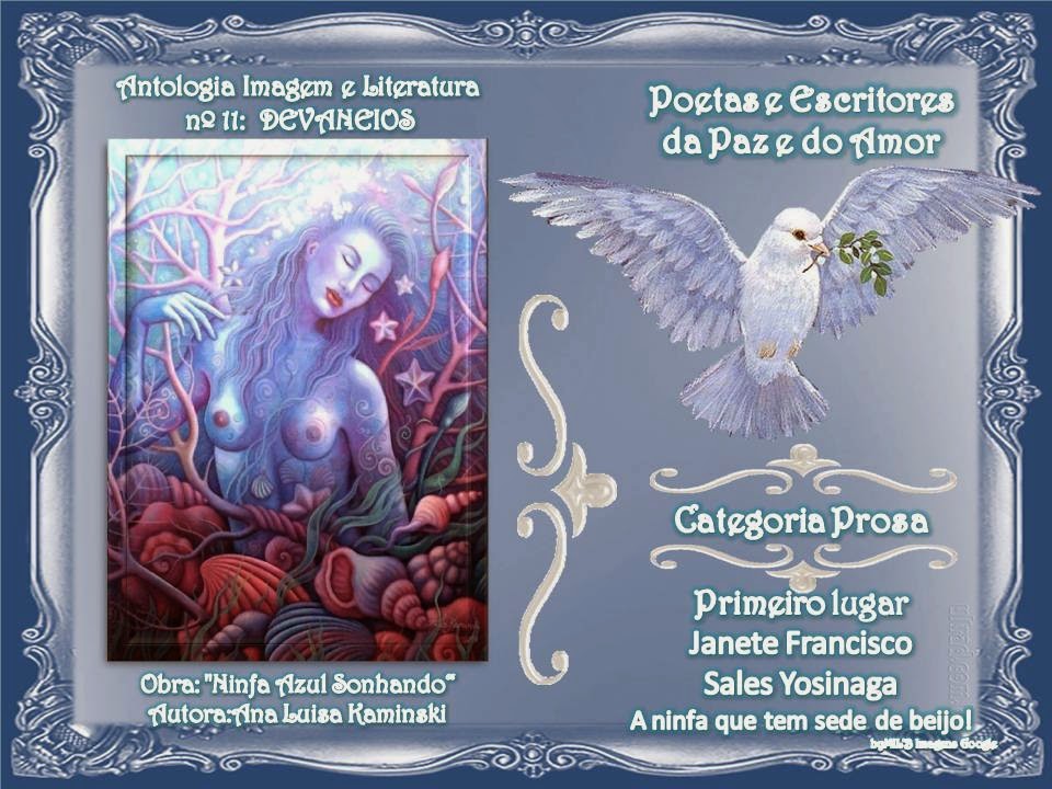 Prêmio que recebi ao participar na Peapaz do grupo  Antologia Imagem  Literatura nº11