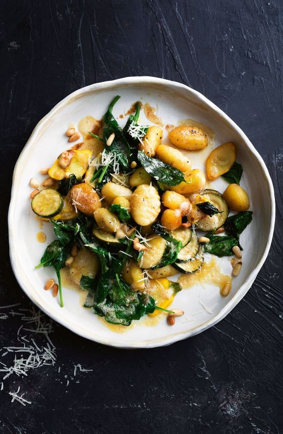 Gnocchi with burnt butter, lemon and basil vegan recipe box