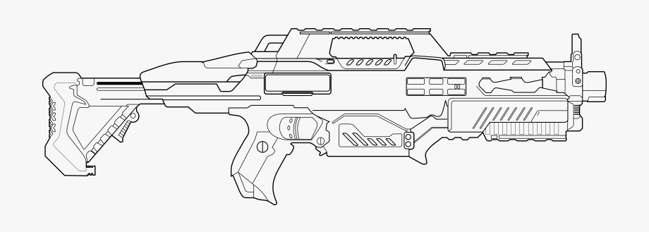 Nerf Gun Coloring Pages - Coloring Pages