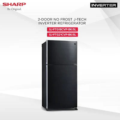 Sharp 2 door No Frost Inverter Refrigerators (SJ-FTG21CVP-BK/SL) (SJ-FTG18CVP-BK/SL)