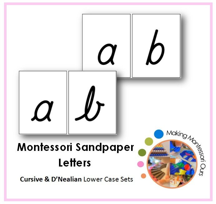 DIY D'Nealian Sandpaper Letters, Montessori Language Materials At Home