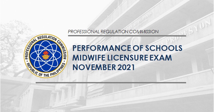 PERFORMANCE OF SCHOOLS: November 2021 Midwives board exam results PERFORMANCE OF SCHOOLS: November 2021 Midwives board exam results