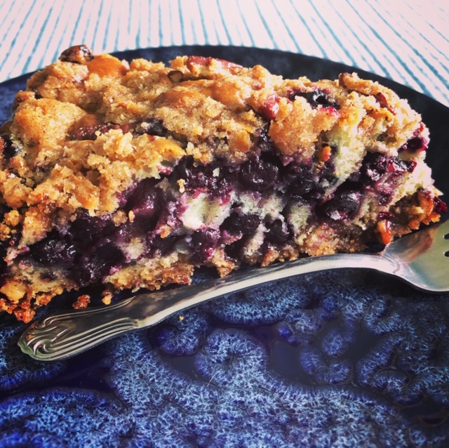 Gâteau aux bleuets croustillant