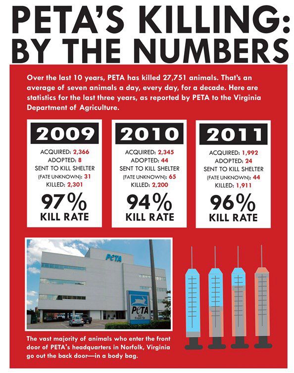 Peta's Killing by the Numbers