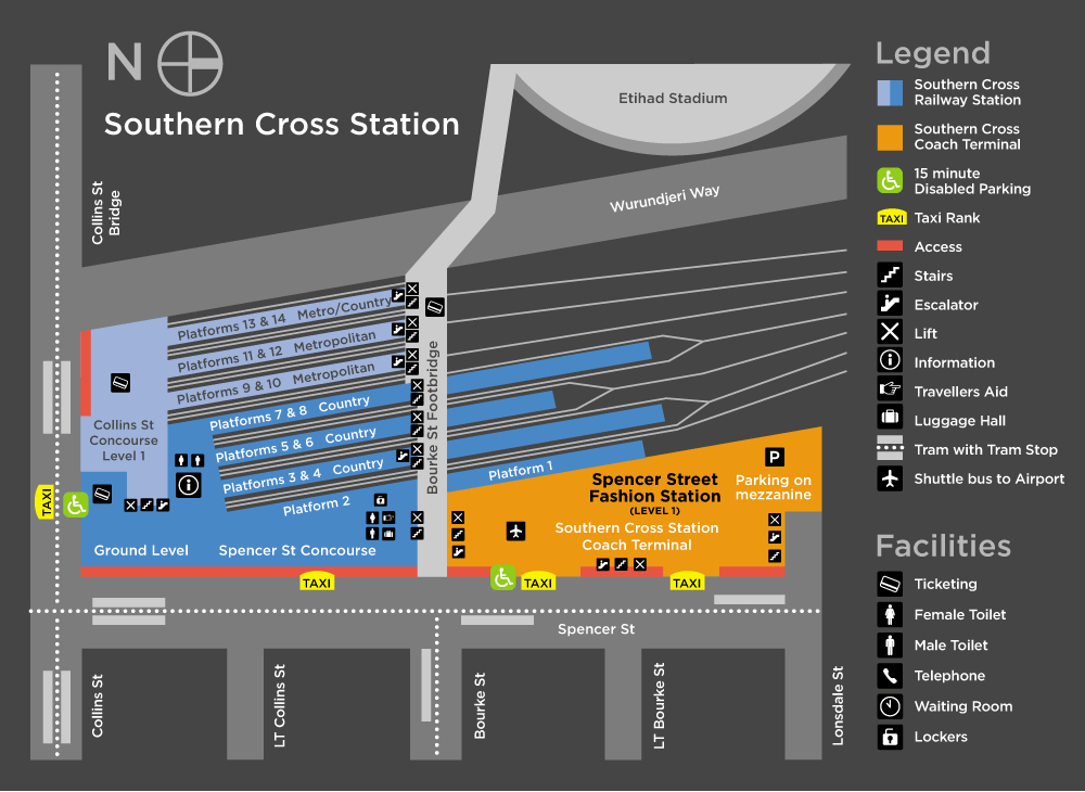 travel time southern cross station