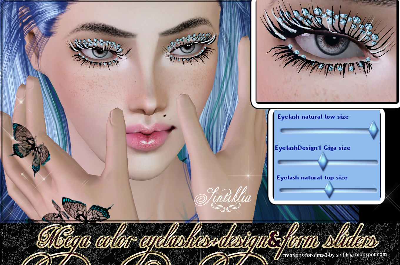 My Sims 3 Blog Mega Color Eyelashes Updated 19 Sliders By Sintiklia