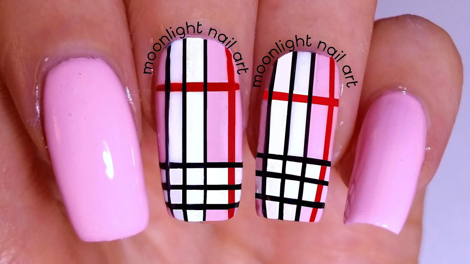 How to Create a Red and Black Plaid Nail Design - wide 9