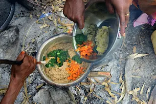 Making lunch for the family in Ethiopia