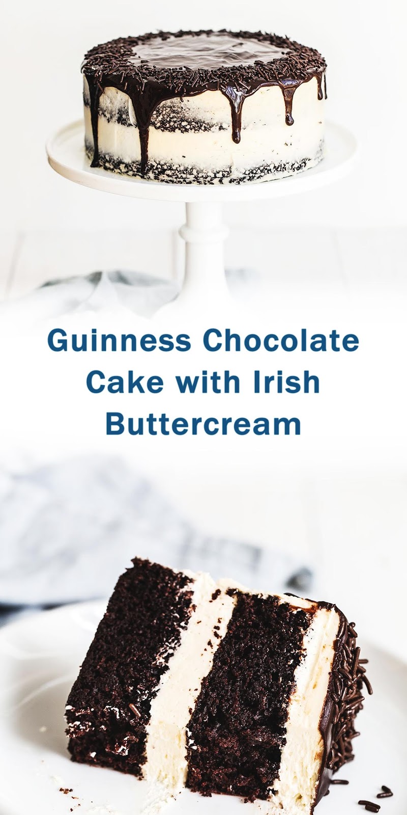Guinness Chocolate Cake with Irish Buttercream