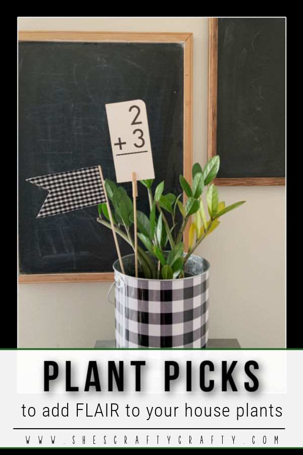 She's Crafty: Plant Picks - to add flair to your house plants