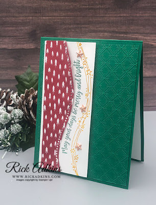 Rick Adkins Independent Stampin' Up! Demonstrator - Curvy Christmas Card Video Tutorial Click to learn more about the new products from Stampin' Up! and how to create this card using the Curvy Christmas Stamp Set!