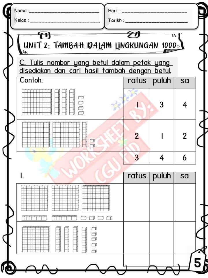 Download / Muat Turun Lembaran Kerja Matematik Pemulihan Khas Tahun 3