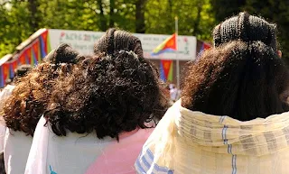 Traditional hair style from Eritrea