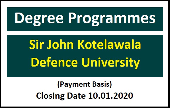 Degree Programmes @ Sir John Kotelawala Defence University