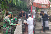 Program Sumbangsih Tempat Cuci Tangan Terus Bergulir, Kali Ini Dipasang Di Wilayah Koramil Nusa Penida