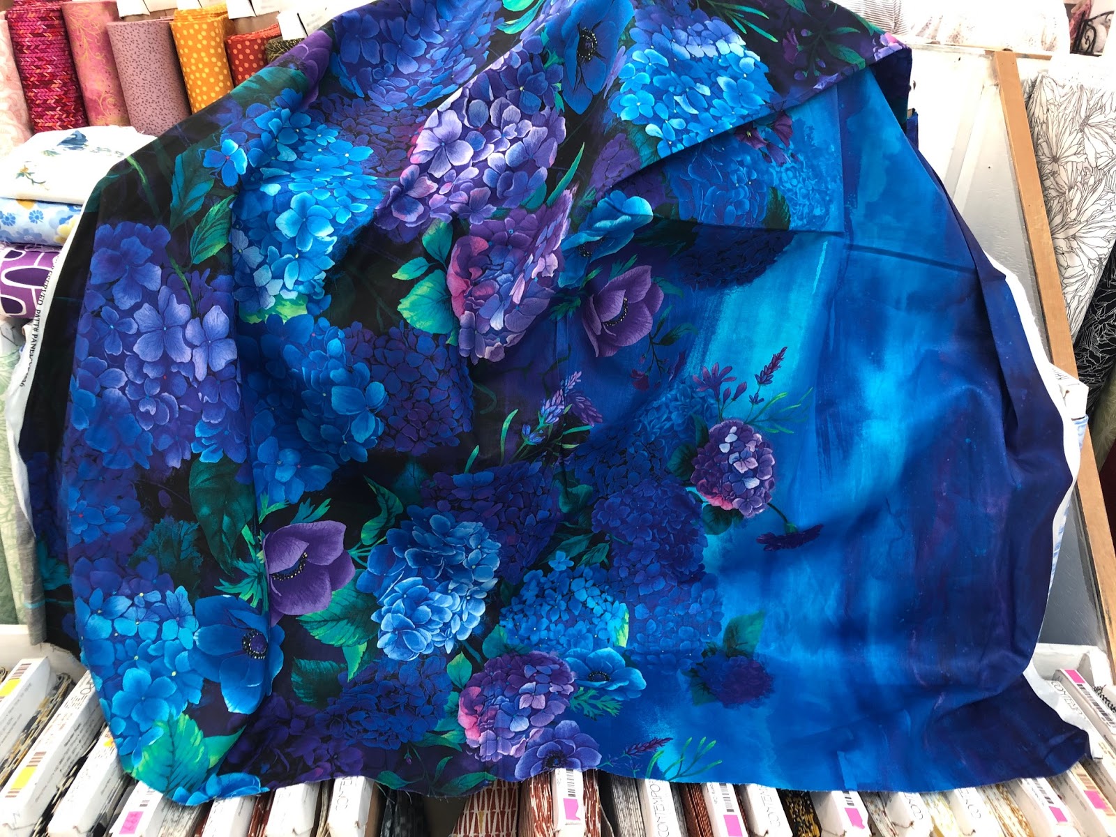 Diary of a Sewing Fanatic Hydrangea Panel Print Shirt