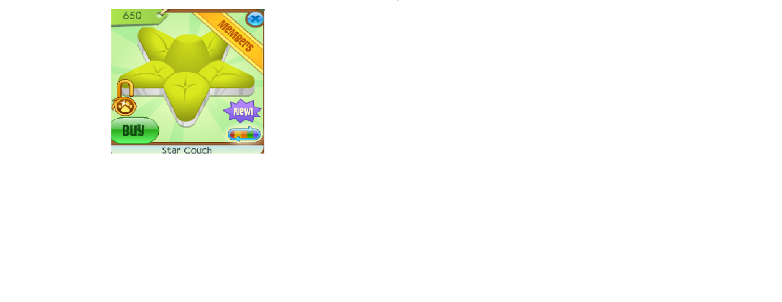 Animal Jam Mist Star couch