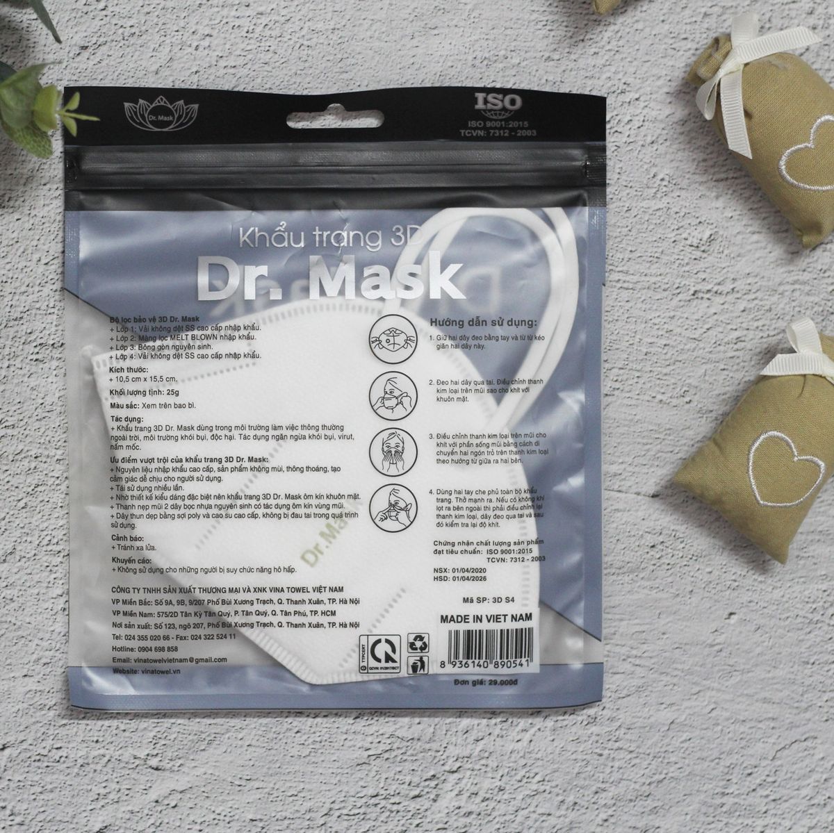 KHẨU TRANG 3DS4 (GÓI 1 CHIẾC) - DR.MASK - 50 GÓI/THÙNG